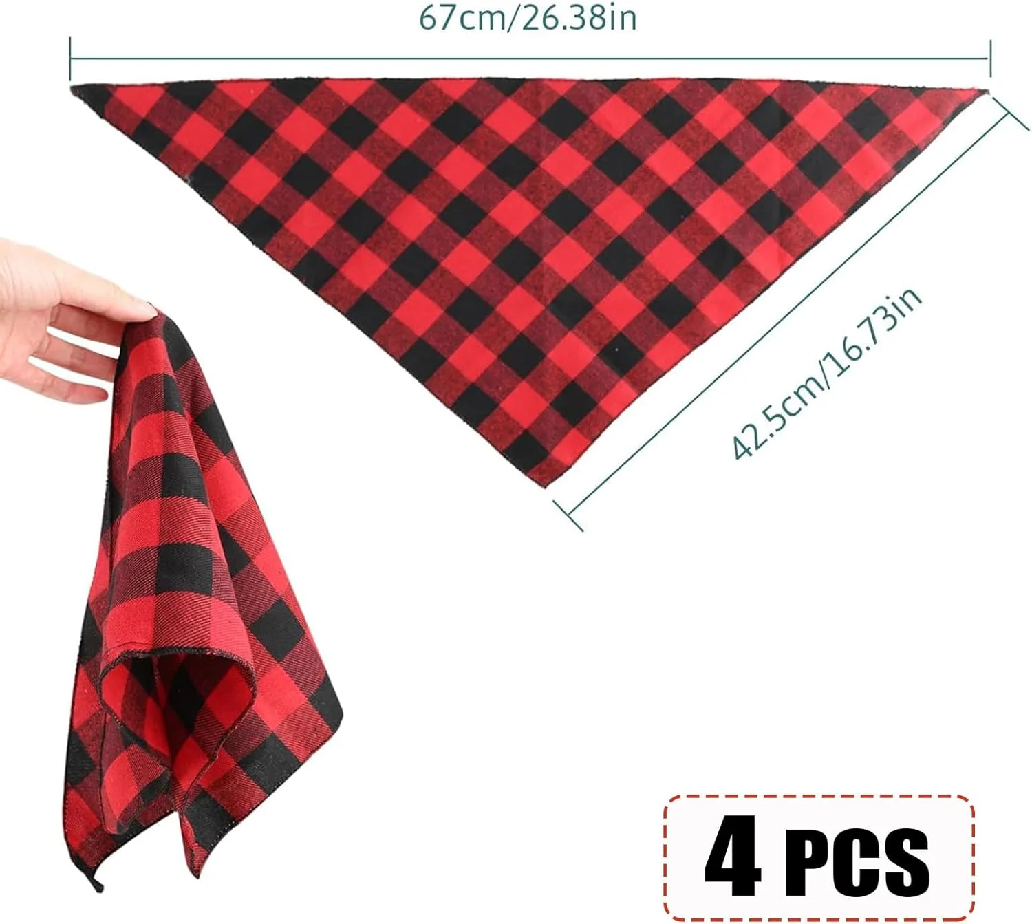 ست ۴ عددی دستمال گردن سگ، طرح چهارخانه کلاسیک قابل تنظیم، شال مثلثی شیک، دستمال گردن نخی قابل شستشو و دو رو، لوازم جانبی دستمال گردن شخصی برای سگ های کوچک، متوسط و بزرگ ست ۴ عددی دستمال گردن سگ، طرح چهارخانه کلاسیک قابل تنظیم، شال مثلثی شیک، دستمال گردن نخی قابل شستشو و دو رو، لوازم جانبی دستمال گردن شخصی برای سگ های کوچک، متوسط و بزرگ