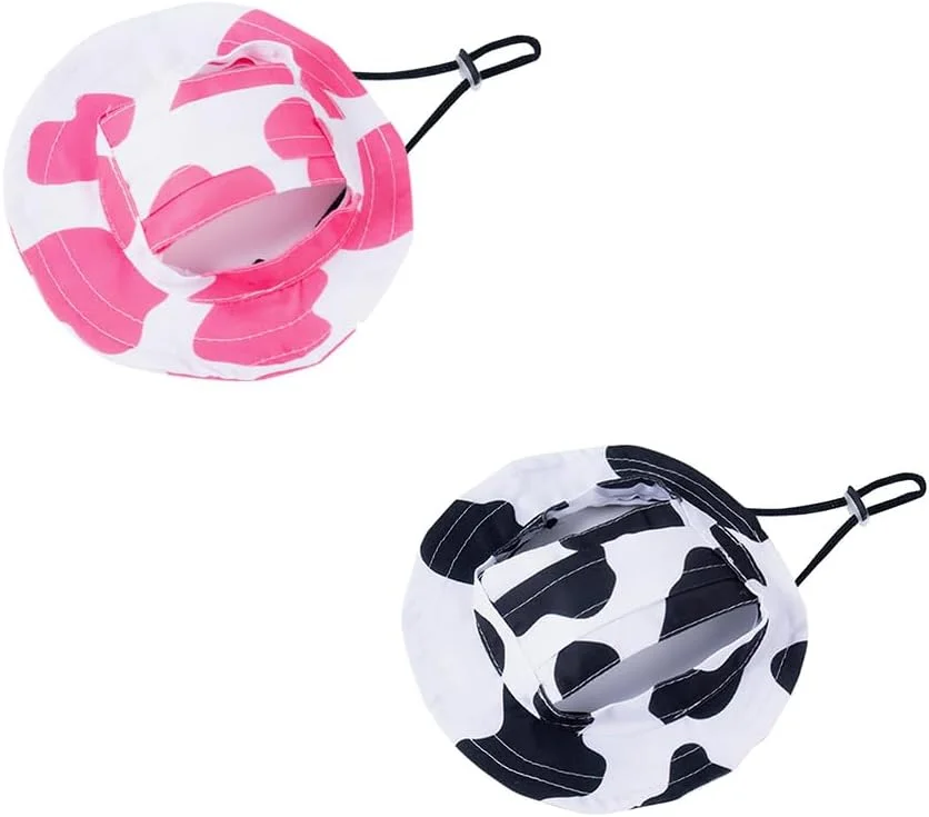 ست 2 عددی کلاه آفتابگیر قابل تنظیم حیوانات خانگی، کلاه ماهیگیری با طراحی گوش باز برای سگ و گربه در سفر و فعالیت های خارج از منزل