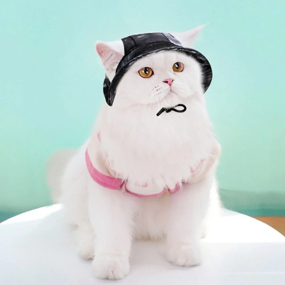 ست 2 عددی کلاه آفتابگیر قابل تنظیم حیوانات خانگی، کلاه ماهیگیری با طراحی گوش باز برای سگ و گربه در سفر و فعالیت های خارج از منزل