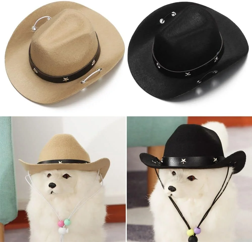 کلاه سگ تابستانی قابل تنظیم، کلاه کابویی، مناسب عکاسی، لوازم جانبی حیوانات خانگی