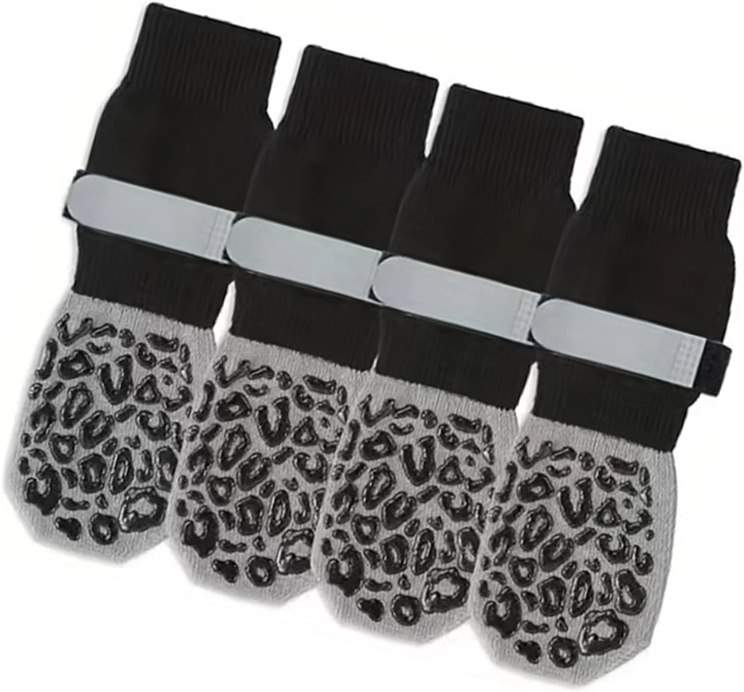 جوراب سگ ضد لغزش با بندهای تنظیم، کفش حیوانات خانگی برای کف سخت، چکمه های پنبه ای الاستیک حیوانات خانگی، لیسیدن پنجه، کفش ضد لغزش سگ کوچک