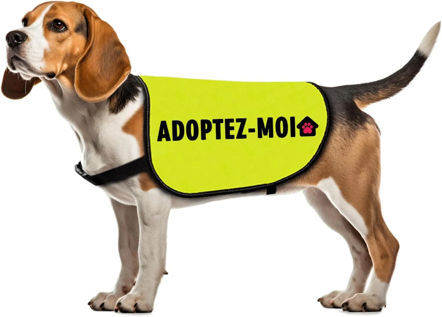 جلیقه سگ با طرح 'Adoptez-Moi'، هارنس سگ نجات