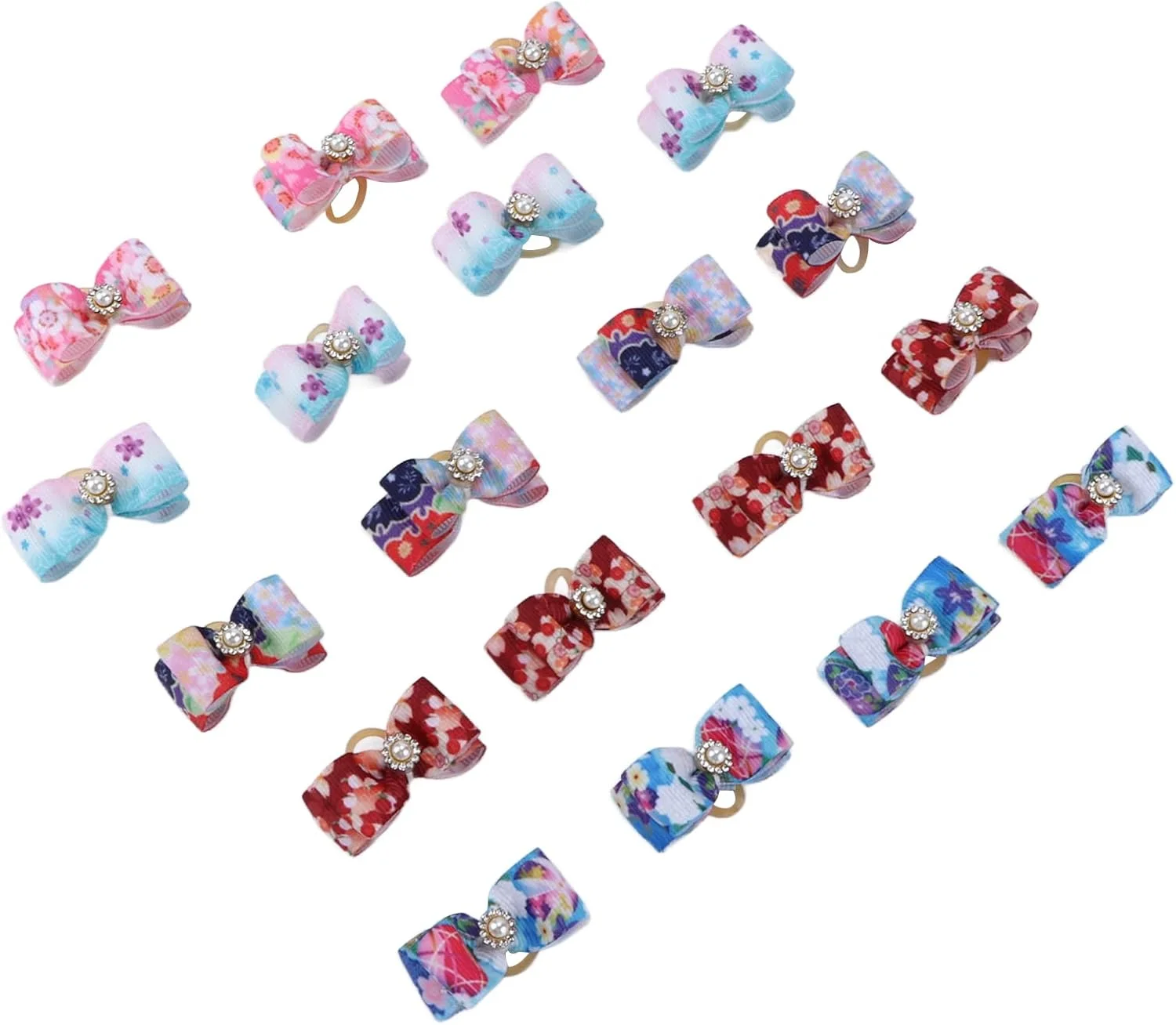 اکسسوری موی حیوانات خانگی AFFYLUT، پاپیون موی سگ شیک، جذاب و راحت با تزئینات نگین‌دار برای گربه‌ها و توله‌سگ‌ها و اسب‌ها