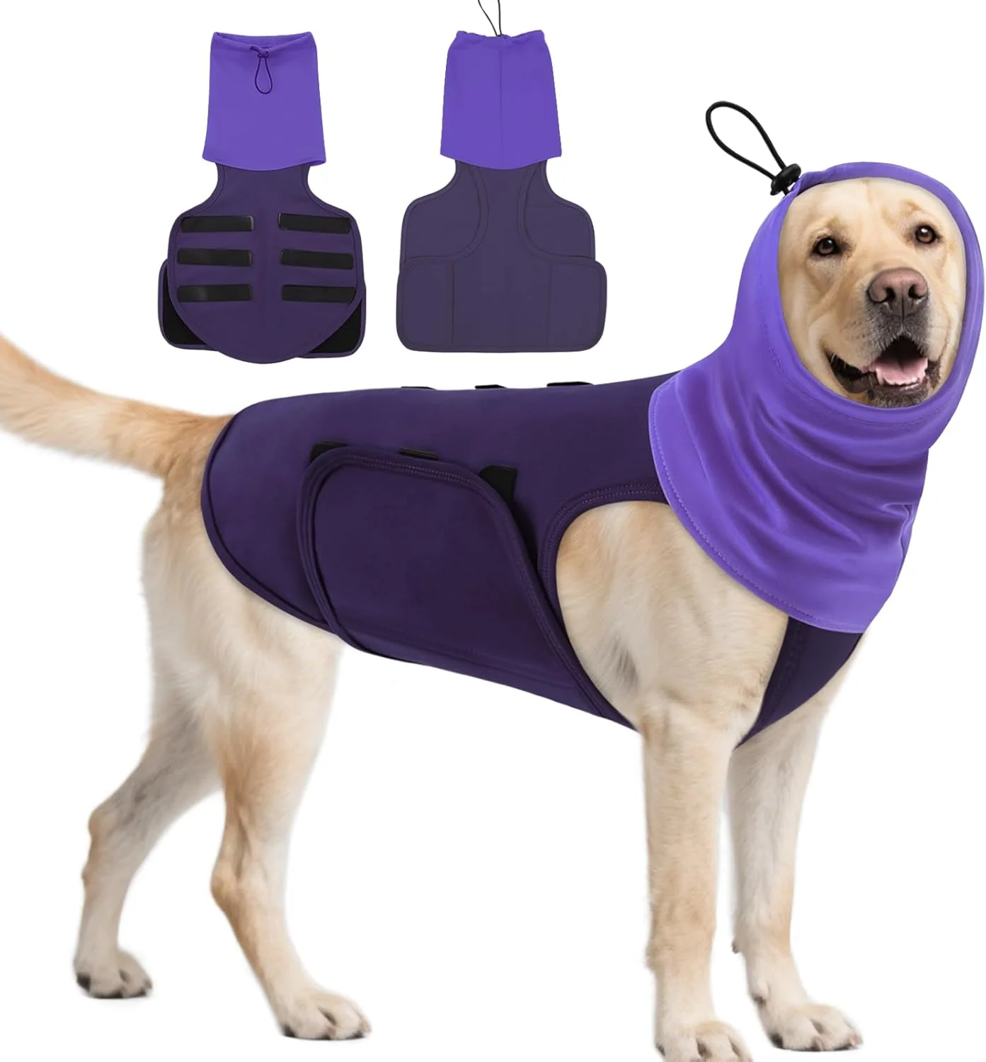 هودی ضد اضطراب سگ ASENKU، جلیقه آرام بخش برای سگ ها، پیراهن کاهش اضطراب سگ برای رعد و برق، آتش بازی، سر و صدا، حیوان خانگی خود را بدون دارو و آموزش آرام نگه دارید، جلیقه آرام بخش اضطراب برای سگ های کوچک، متوسط و بزرگ