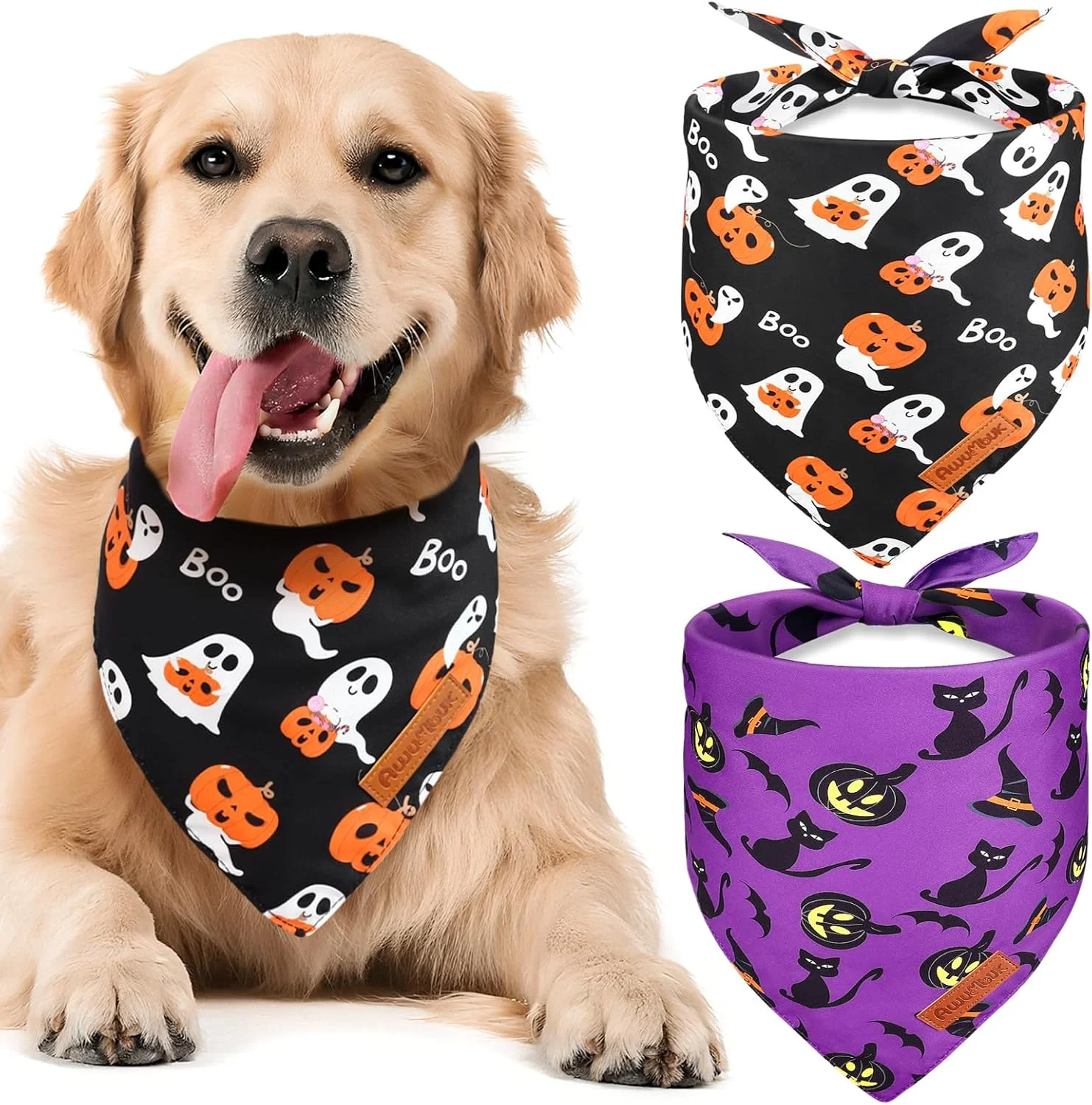 دستمال گردن سگ طرح هالووین، بسته 2 عددی