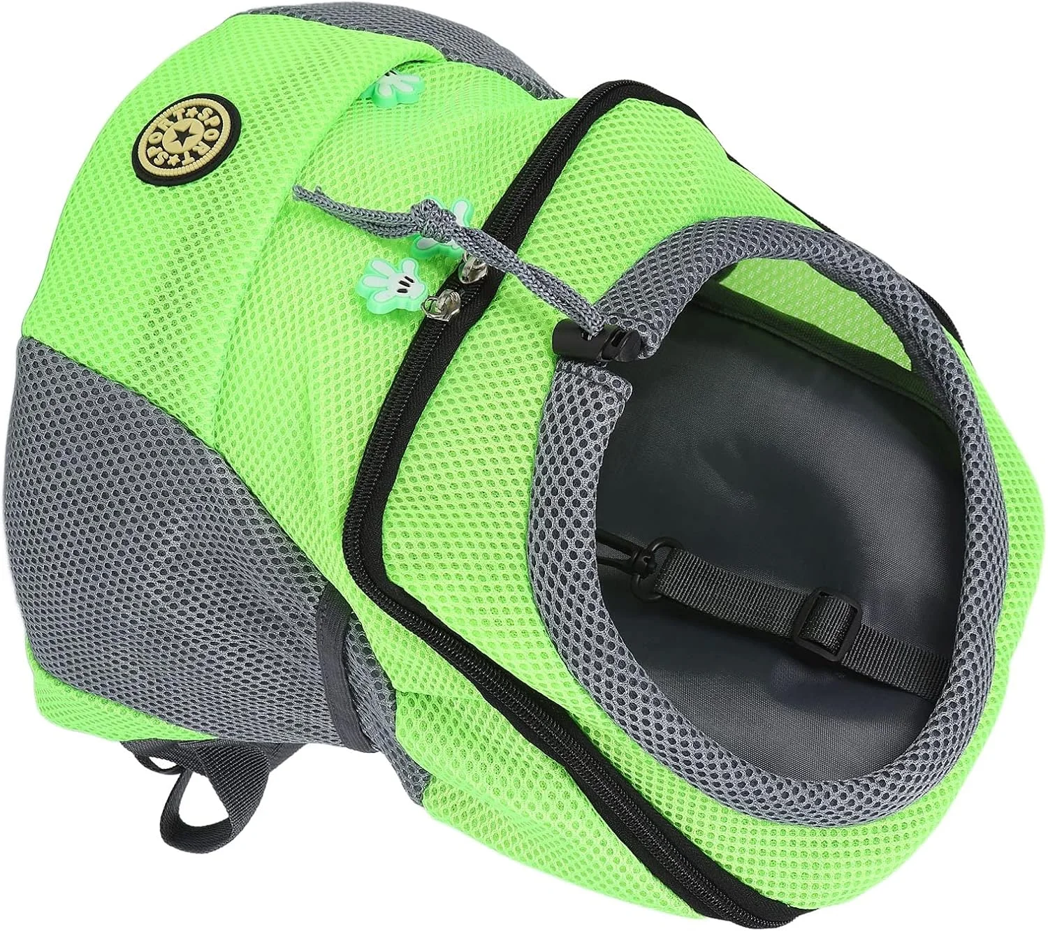 کیف کوله پشتی حمل گربه، کیف مسافرتی کوله پشتی سگ با طراحی زیپ دار برای ارتباط و تعامل حیوانات خانگی (سبز)