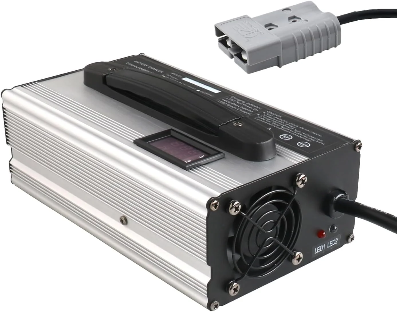 شارژر باتری لیفتراک 12V/24V/36V/48V/60V/72V، شارژر باتری های اسیدی سربی 900 واتی با کانکتور اندرسون مناسب برای لیفتراک/اسکرابر/ماشین گلف/جک پالت