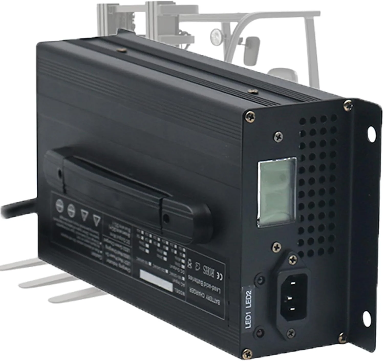 شارژر باتری 48 ولت 20 آمپر 1200 وات برای لیفتراک و گلف کارت با نمایشگر LCD، مناسب برای جک پالت و لیفتراک برقی شارژر باتری 48 ولت 20 آمپر 1200 وات برای لیفتراک و گلف کارت با نمایشگر LCD، مناسب برای جک پالت و لیفتراک برقی