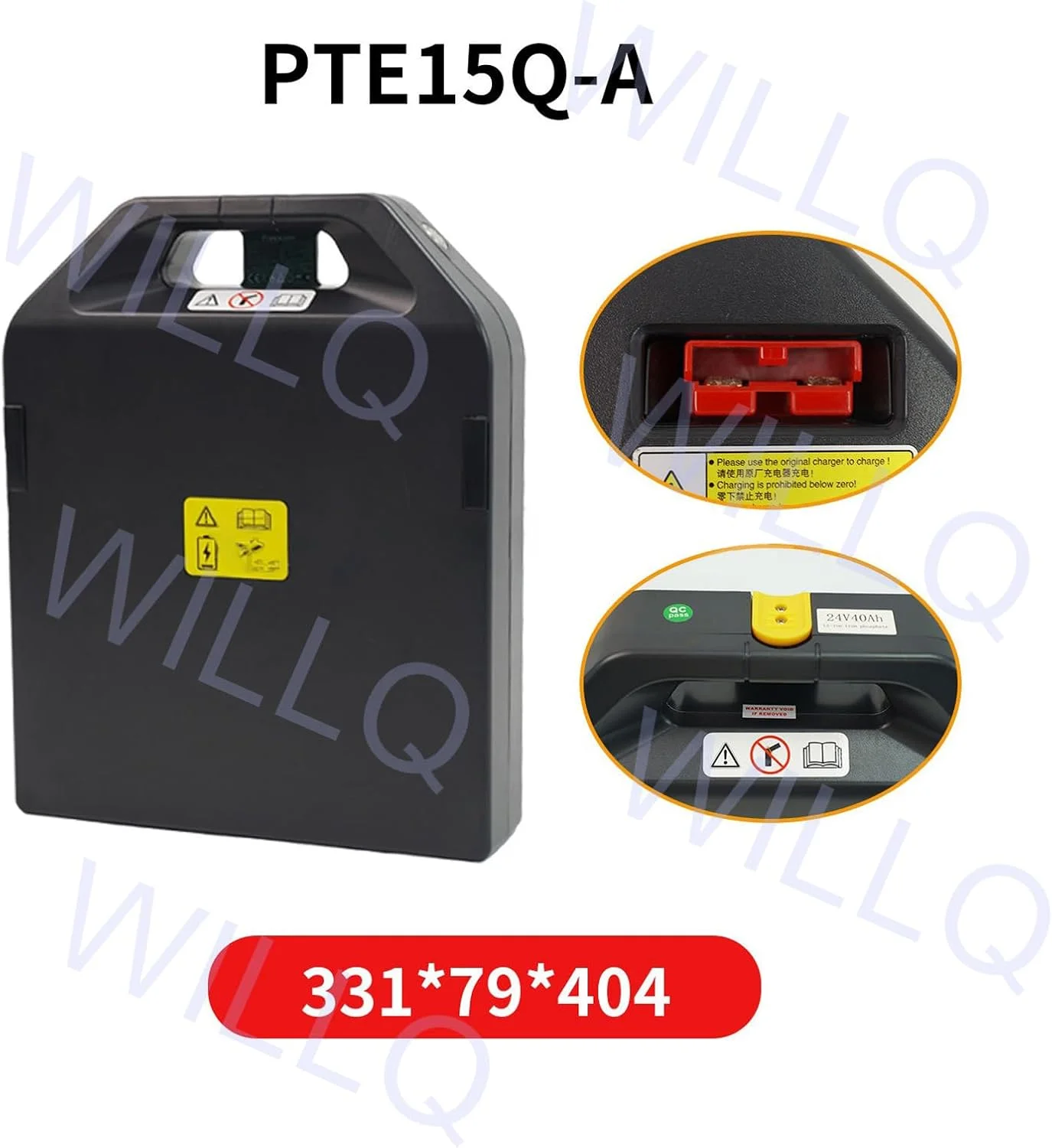 باطری لیتیوم-یونی 24 ولت 20 آمپر ساعت 30 آمپر ساعت 50 آمپر ساعت / باطری LiFePO4 48 ولت 20 آمپر ساعت جایگزین برای لوازم جانبی جک پالت برقی PTE15Q-A/PTE20Q-A، 24v50ah