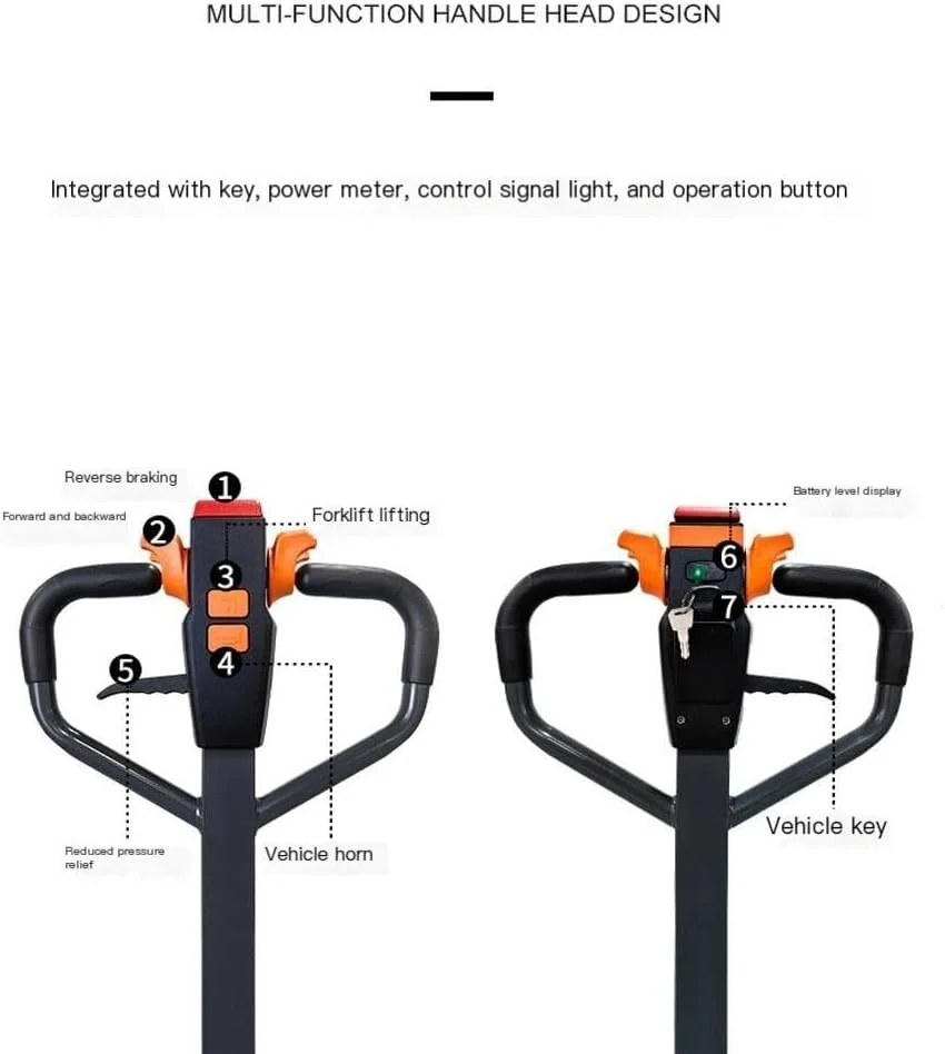 جک پالت برقی کامل با ظرفیت 1500 کیلوگرم، لیفتراک برقی با باتری لیتیومی برای جابجایی مواد (55 سانتی متر) جک پالت برقی کامل با ظرفیت 1500 کیلوگرم، لیفتراک برقی با باتری لیتیومی برای جابجایی مواد (55 سانتی متر)