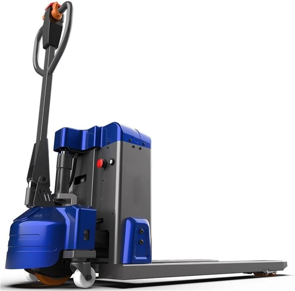 جک پالت برقی کامیون جک پالت با باتری لیتیومی، جک پالت کلاسیک با ظرفیت 2000 کیلوگرم، دسته چند منظوره، مورد استفاده برای جابجایی و نگهداری و بالابر پالت (55 سانتی متر)