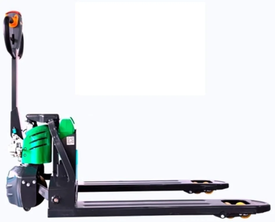 جک پالت برقی کامل با ظرفیت 1500 کیلوگرم، کامیون جک پالت با باتری لیتیومی برای جابجایی مواد (27 اینچ)