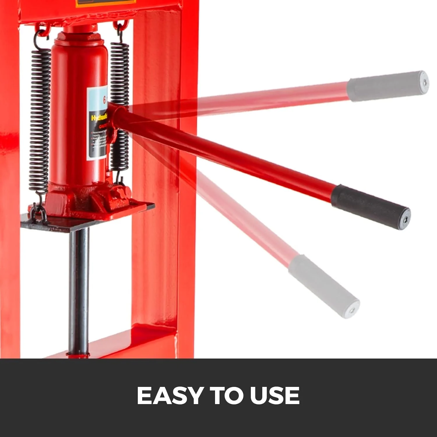 پرس هیدرولیک 6 تنی ERTUUYD برای کارگاه، پایه جک H-Frame قرمز 6000 کیلوگرمی با صفحات فولادی سنگین برای گاراژ یا کارگاه و موارد دیگر