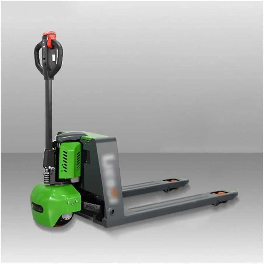 جک پالت برقی GLigeT با دسته چند منظوره. جک پالت لیتیومی با ظرفیت 1500 کیلوگرم و باتری لیتیومی (55 سانتی متر)