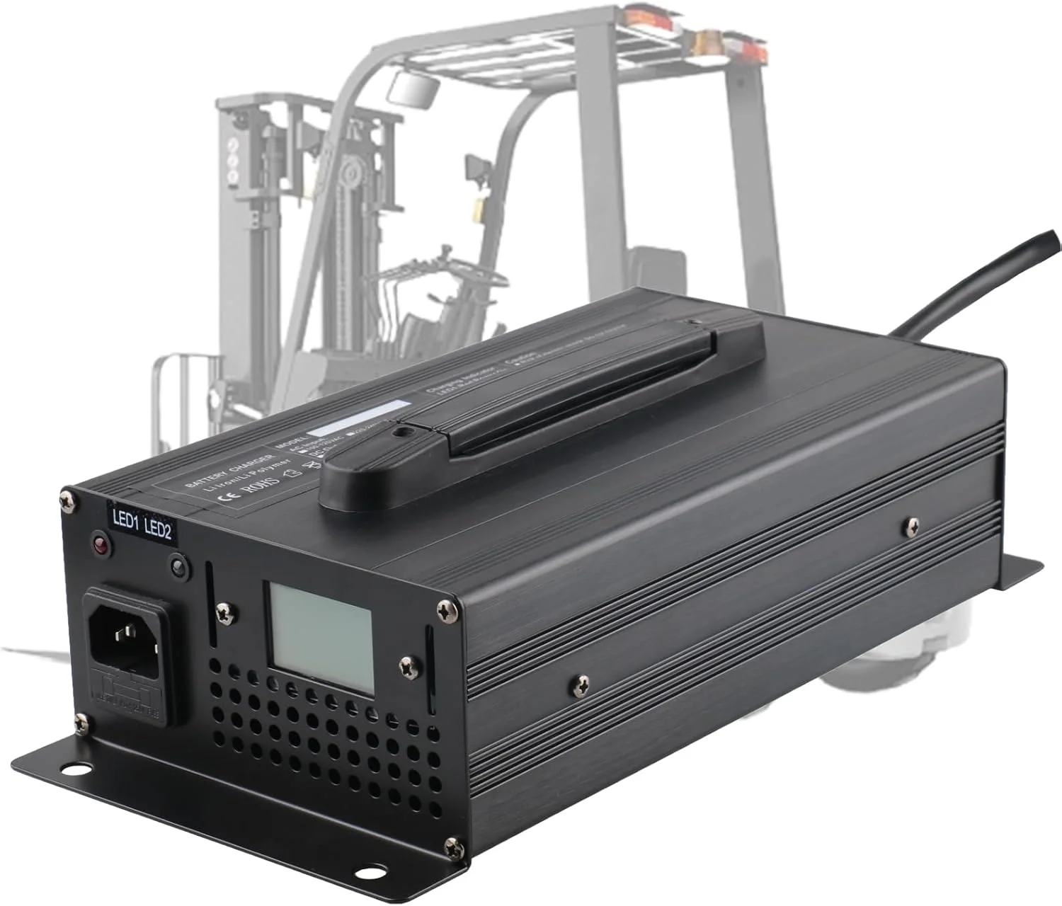 شارژر باتری 24 ولت 30 آمپر مناسب برای باتری های اسیدی سربی با نمایشگر LCD، شارژ قطره ای برای جک پالت، لیفتراک برقی و گلف کارت