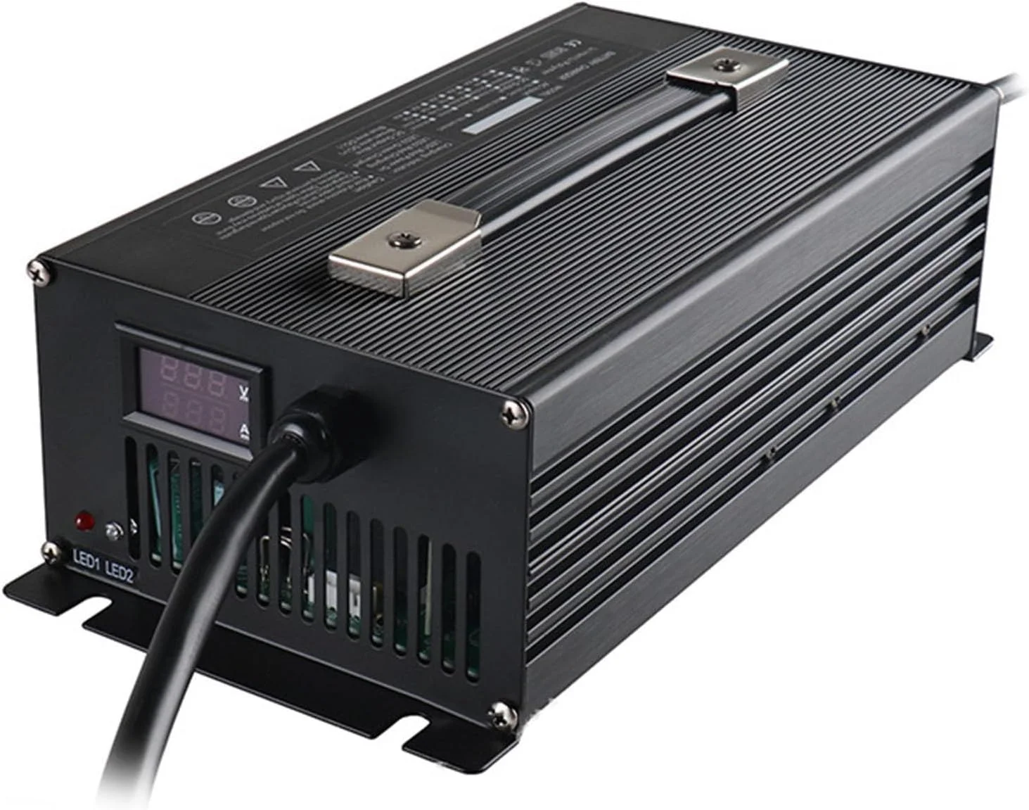 شارژر باتری لیفتراک 36 ولت 30 آمپر با نمایشگر LCD و دسته برای لیفتراک برقی، جک پالت، کف شوی