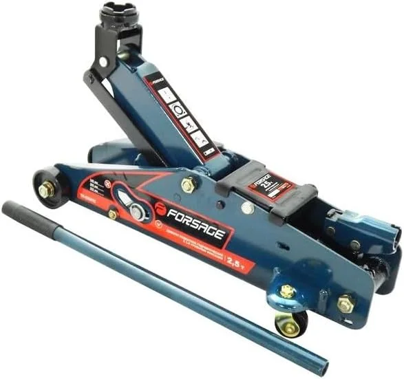 جک سوسماری فورساژ 2.5 تن با تثبیت (ارتفاع حداقل 140 میلی متر، ارتفاع حداکثر 387 میلی متر)، در یک جعبه