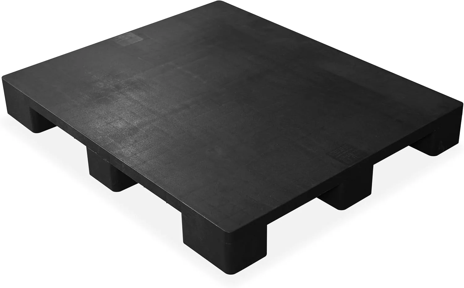 پالت نه فوتی عرشه بسته سنگین، 100x120 سانتی متر، پلاستیک پلی پروپیلن، قالب یک تکه، 11 کیلوگرم - بار استاتیک 4 تن و بار دینامیک 1 تن، بادوام و با استحکام بالا - مشکی (تک)