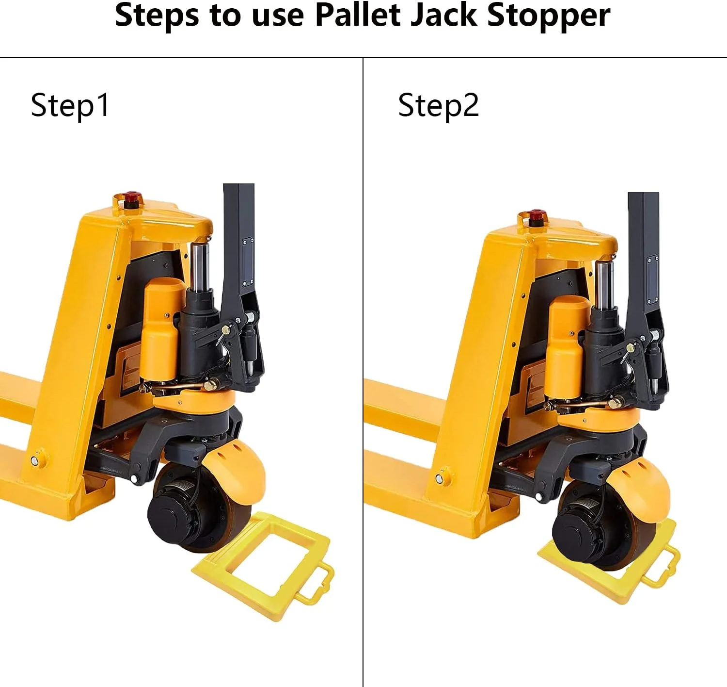 نگهدارنده چرخ پالت تراک Homeon Wheels، مقاوم و سنگین، طول 36 سانتی متر، عرض 29.5 سانتی متر، ارتفاع 5 سانتی متر، بسته 2 عددی (زرد)