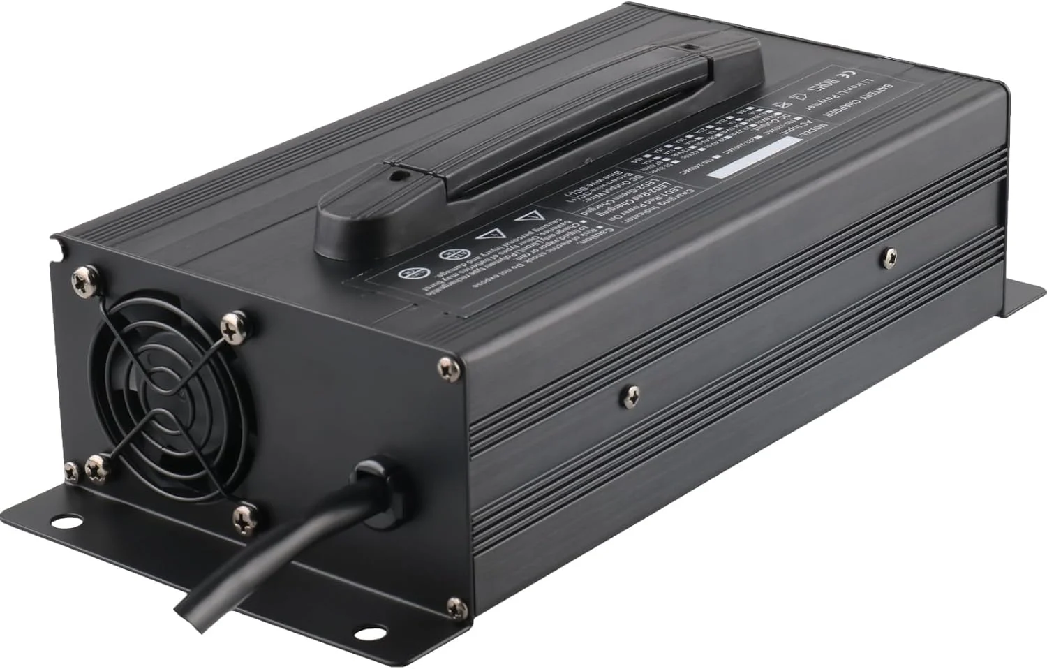 شارژر باتری ۷۲ ولت ۱۲ آمپر ۱۲۰۰ وات با توان بالا برای باتری های اسیدی سربی، شارژر باتری لیفتراک با نمایشگر LCD و شارژ قطره ای برای جک پالت، لیفتراک برقی و گلف کارت