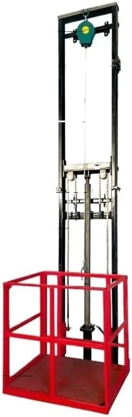 سکوی بالابر کوچک حمل مواد، انبار، اسکله، زیرزمین، آسانسور برقی ساده مجهز به میله راهنما برای جک پالت سکوی بالابر کوچک حمل مواد، انبار، اسکله، زیرزمین، آسانسور برقی ساده مجهز به میله راهنما برای جک پالت