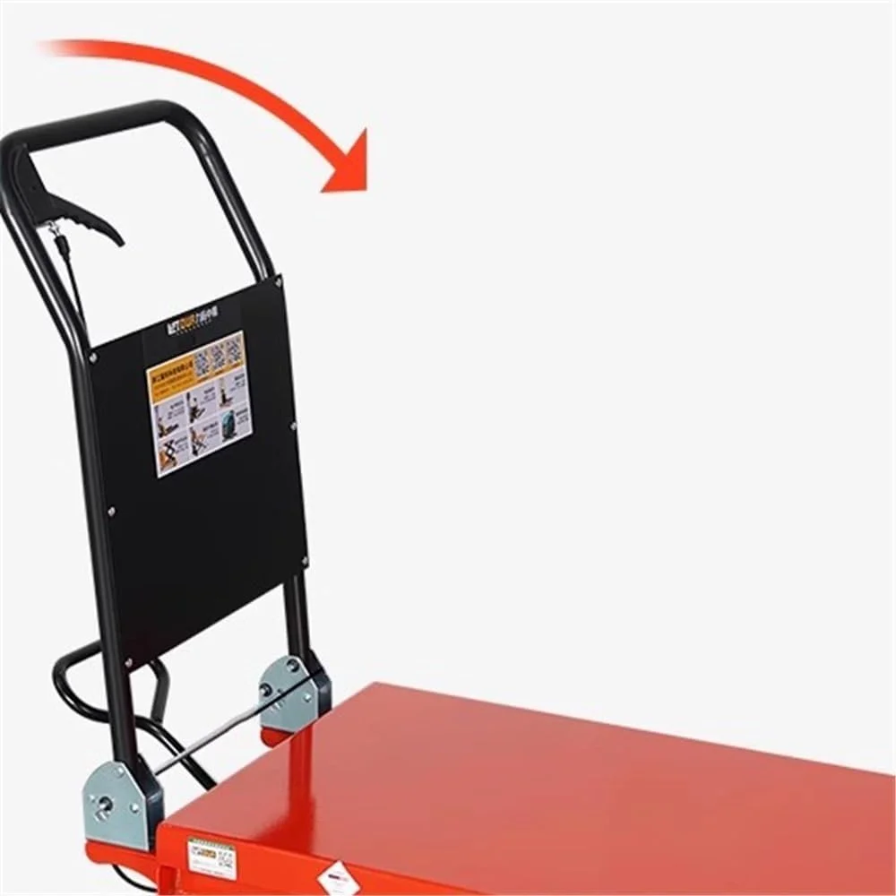 چرخ دستی حمل مواد، بالابر هیدرولیک متحرک کوچک با سکوی تخت