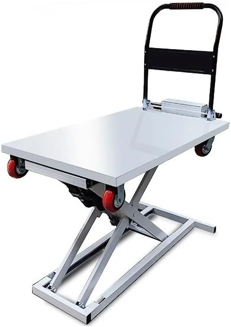 سکوی بالابر هیدرولیک برقی جابجایی مواد برای انتقال کالا با استفاده از کامیون تخت کوچک قابل حمل قیچی جک پالت