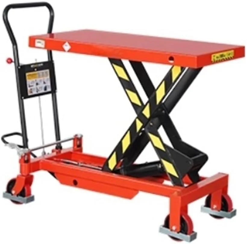 چرخ دستی حمل بار، سکوی بالابر کوچک متحرک، چرخ دستی تخت قیچی نوع بالابر هیدرولیک دستی