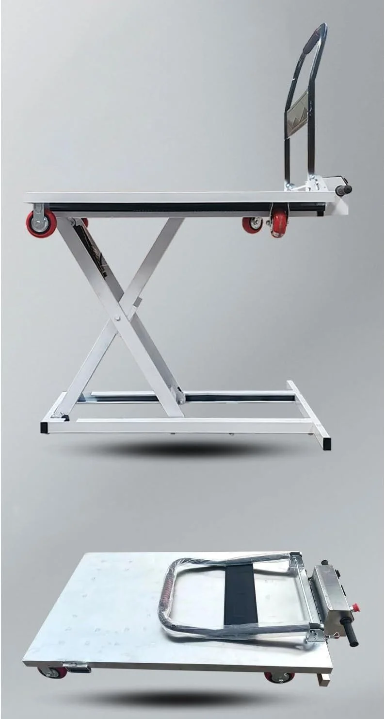 سکوی بالابر هیدرولیک برقی جابجایی مواد برای انتقال کالا با استفاده از کامیون تخت کوچک قابل حمل قیچی جک پالت