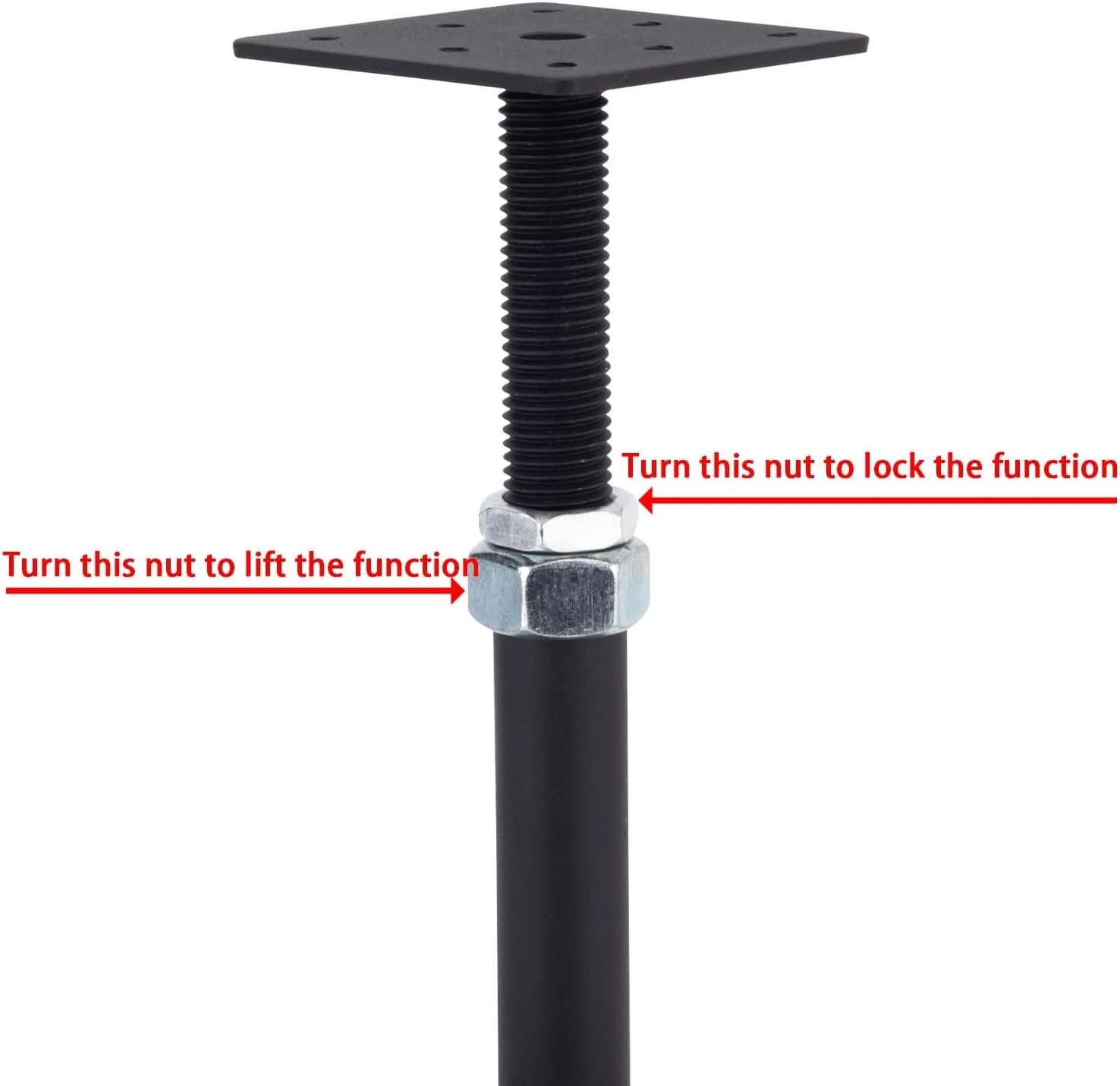 بسته 2 عددی پایه جک قابل تنظیم 6 تا 9 اینچ، مینی جک پیچی برای پشتیبانی موقت و تراز کردن