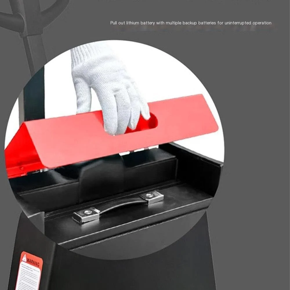 جک پالت برقی، به راحتی 1500 کیلوگرم مواد را جابجا کنید. جک پالت سنگین برای فضاهای باریک (68.5 سانتی متر)