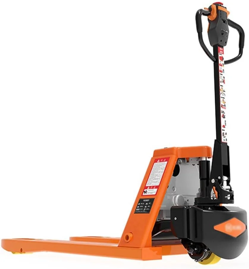 چرخ دستی پالت برقی کامل با باتری لیتیومی، ظرفیت 2000 کیلوگرم، طول 115 سانتی متر در عرض 68.5 سانتی متر، اندازه شاخک برای جابجایی مواد، دسته چند منظوره، چرخ دستی سنگین روی چرخ