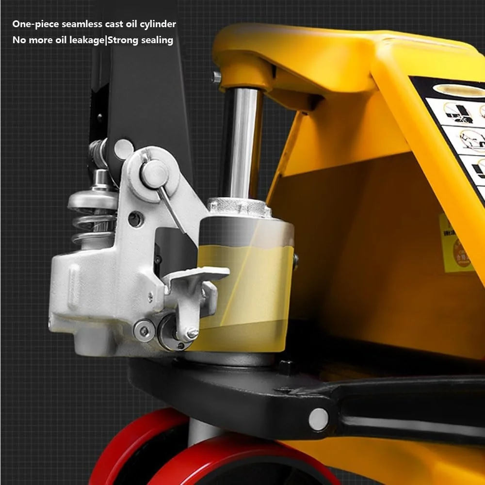 چرخ دستی حمل بار دستی هیدرولیک با قابلیت بالابر دستی، جک پالت سنگین با چرخ (68.5 سانتی متر) چرخ دستی حمل بار دستی هیدرولیک با قابلیت بالابر دستی، جک پالت سنگین با چرخ (68.5 سانتی متر)