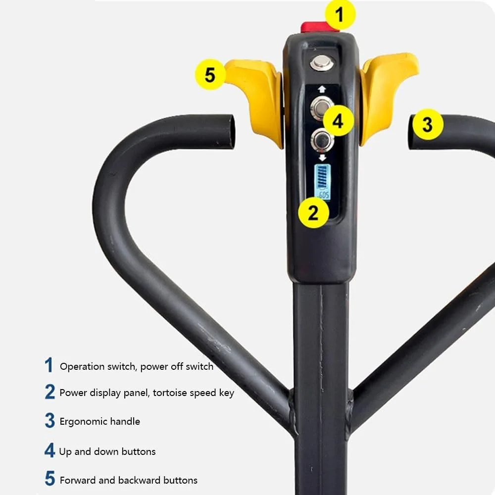 چرخ دستی پالت برقی، جک پالت برقی کامل با باتری لیتیومی، مناسب برای انبارداری و جابجایی داخلی، ظرفیت 3000 کیلوگرم، چرخ دستی سنگین با چرخ (55 سانتی متر) چرخ دستی پالت برقی، جک پالت برقی کامل با باتری لیتیومی، مناسب برای انبارداری و جابجایی داخلی، ظرفیت 3000 کیلوگرم، چرخ دستی سنگین با چرخ (55 سانتی متر)