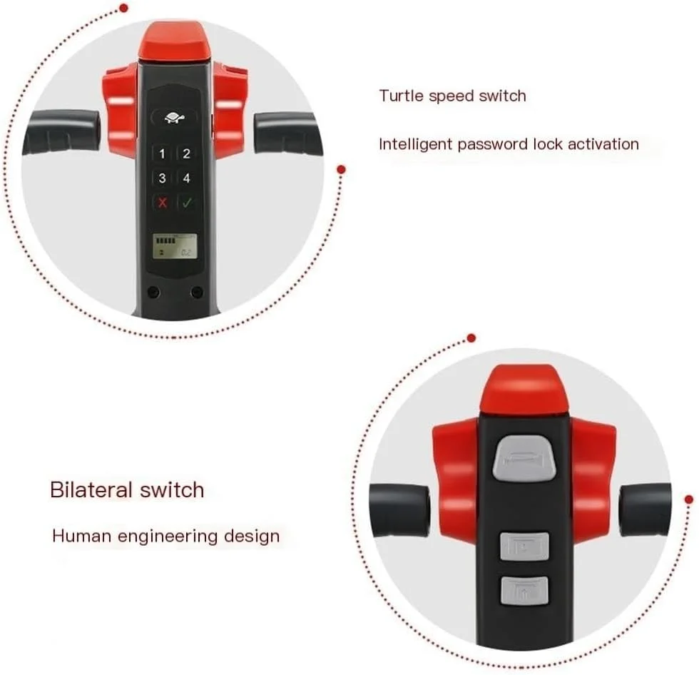 چرخ دستی سکویی جک پالت برقی کامل با ظرفیت 1500 کیلوگرم، اندازه چنگال 117 سانتی متر در 68.5 سانتی متر، کامیون های پالت برقی برای فضای باریک، جابجایی داخلی و بلند کردن چرخ دستی سنگین روی چرخ