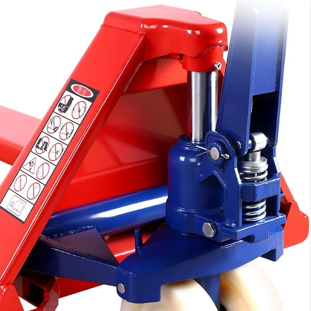 چرخ دستی حمل بار 8 تنی با پمپ هیدرولیک دستی، لیفتراک پالت، چرخ دستی سنگین 8000 کیلوگرمی با چرخ (68.5 سانتی متر)