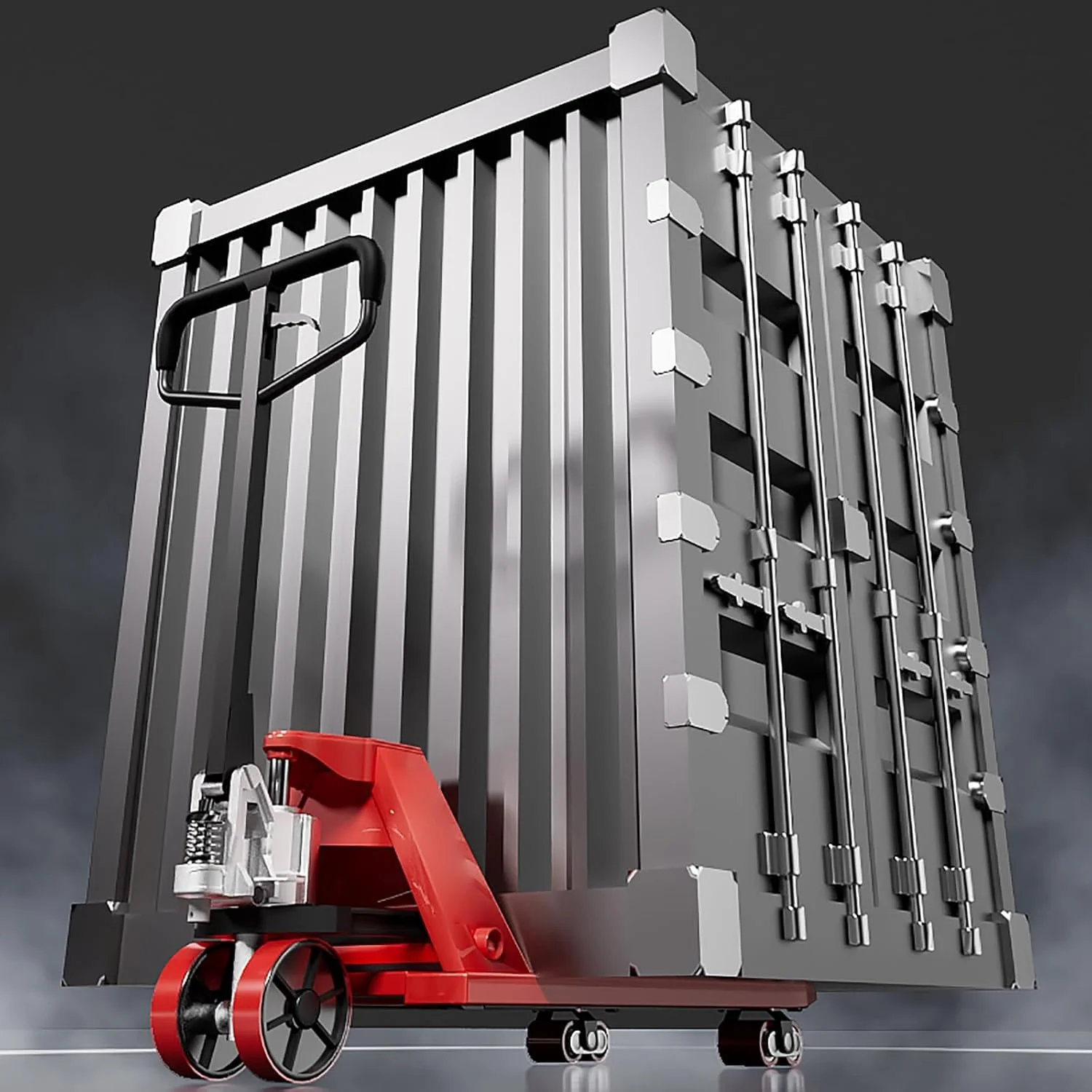 جک پالت دستی Ryanong، بدنه فولادی سنگین با 4 تیر تقویت کننده و سیلندر یکپارچه، ایده آل برای ایمنی انبار و کارخانه جک پالت دستی Ryanong، بدنه فولادی سنگین با 4 تیر تقویت کننده و سیلندر یکپارچه، ایده آل برای ایمنی انبار و کارخانه