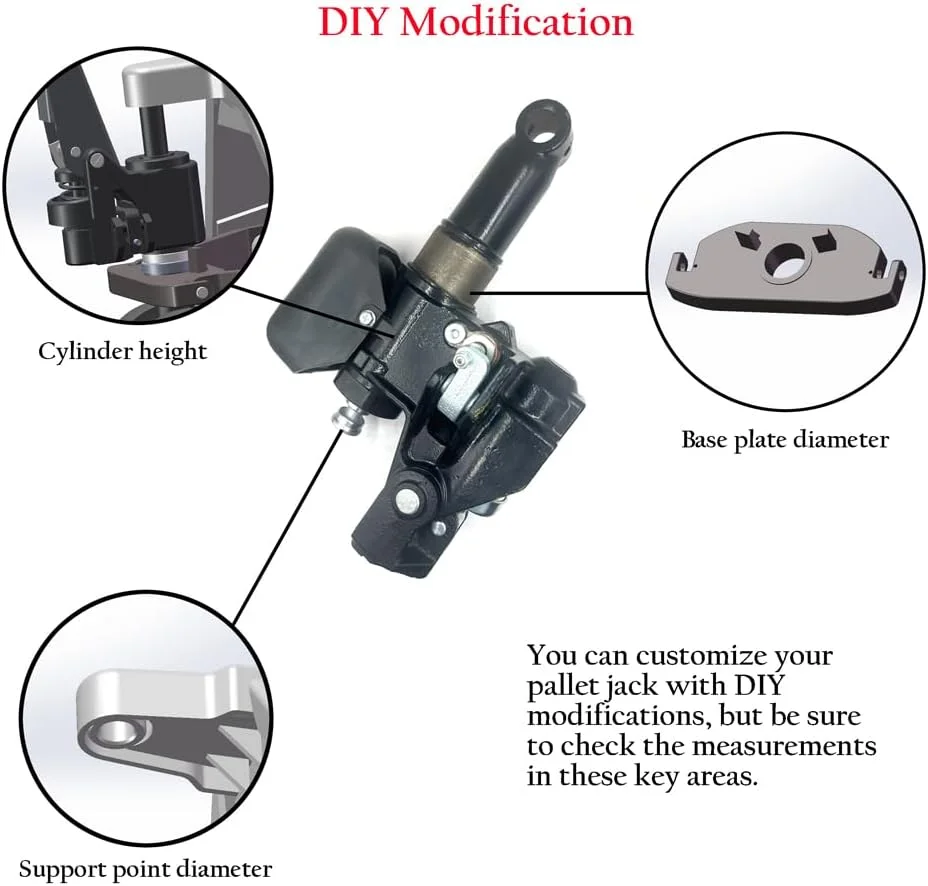 پمپ جک پالت، مناسب برای تعمیر و بازسازی جک پالت دستی با ظرفیت 2500 کیلوگرم، شفت 60 میلی‌متری