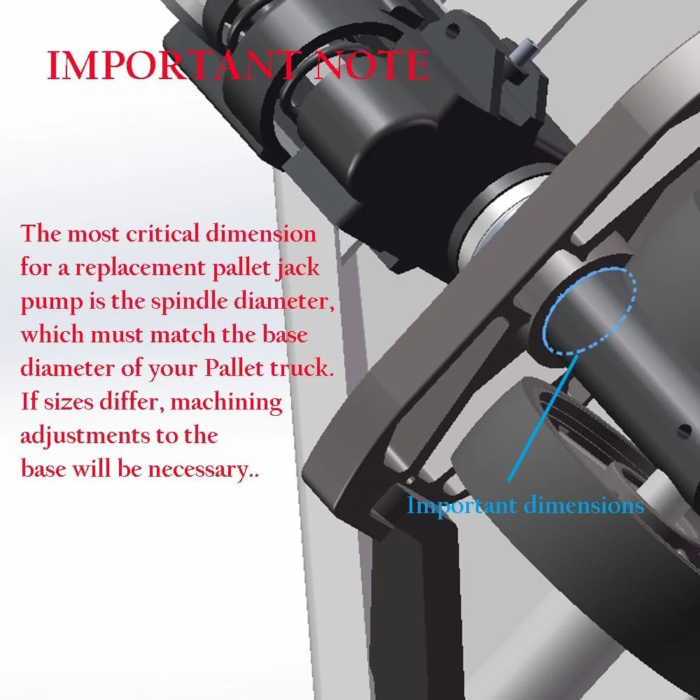 پمپ جک پالت، مناسب برای تعمیر و بازسازی جک پالت دستی با ظرفیت 2500 کیلوگرم، شفت 60 میلی‌متری
