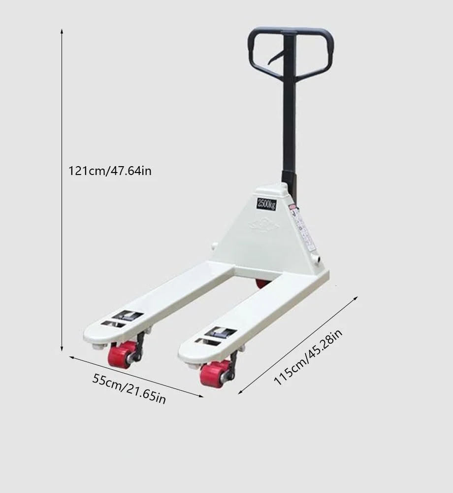 پالت تراک دستی 3000 کیلوگرمی با چرخ، جک پالت هیدرولیک برای بارگیری و جابجایی مواد، میز پالت