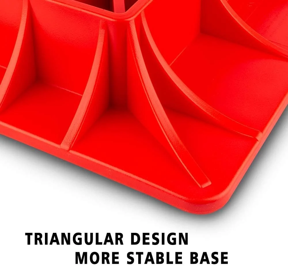 پایه جک فنری X، پایه نصب جک بالابر، پایه و تثبیت کننده جک بالابر آفرود، جلوگیری از فرو رفتن جک ها با پایه جک پلاستیکی سنگین و بادوام برای جک های بالابر (28×28 سانتی متر، قرمز نارنجی) پایه جک فنری X، پایه نصب جک بالابر، پایه و تثبیت کننده جک بالابر آفرود، جلوگیری از فرو رفتن جک ها با پایه جک پلاستیکی سنگین و بادوام برای جک های بالابر (28×28 سانتی متر، قرمز نارنجی)