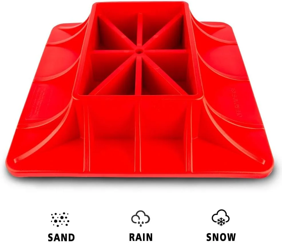 پایه جک فنری X، پایه نصب جک بالابر، پایه و تثبیت کننده جک بالابر آفرود، جلوگیری از فرو رفتن جک ها با پایه جک پلاستیکی سنگین و بادوام برای جک های بالابر (28×28 سانتی متر، قرمز نارنجی) پایه جک فنری X، پایه نصب جک بالابر، پایه و تثبیت کننده جک بالابر آفرود، جلوگیری از فرو رفتن جک ها با پایه جک پلاستیکی سنگین و بادوام برای جک های بالابر (28×28 سانتی متر، قرمز نارنجی)