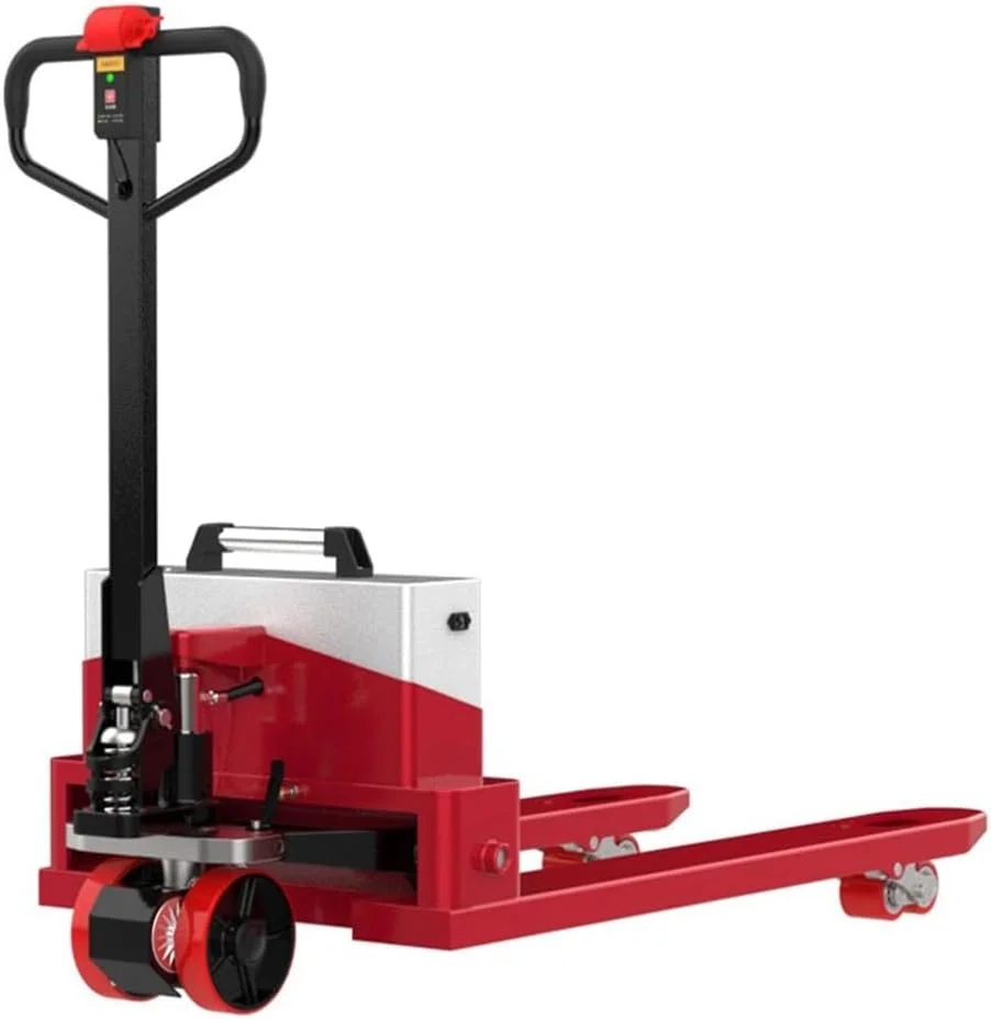 پالت تراک قابل تنظیم Xumh2024-3، جک پالت برقی لیتیومی با ظرفیت 3000 کیلوگرم، دارای دسته چند منظوره، قابلیت حرکت عمودی و سرعت لاک پشتی، پالت تراک سنگین