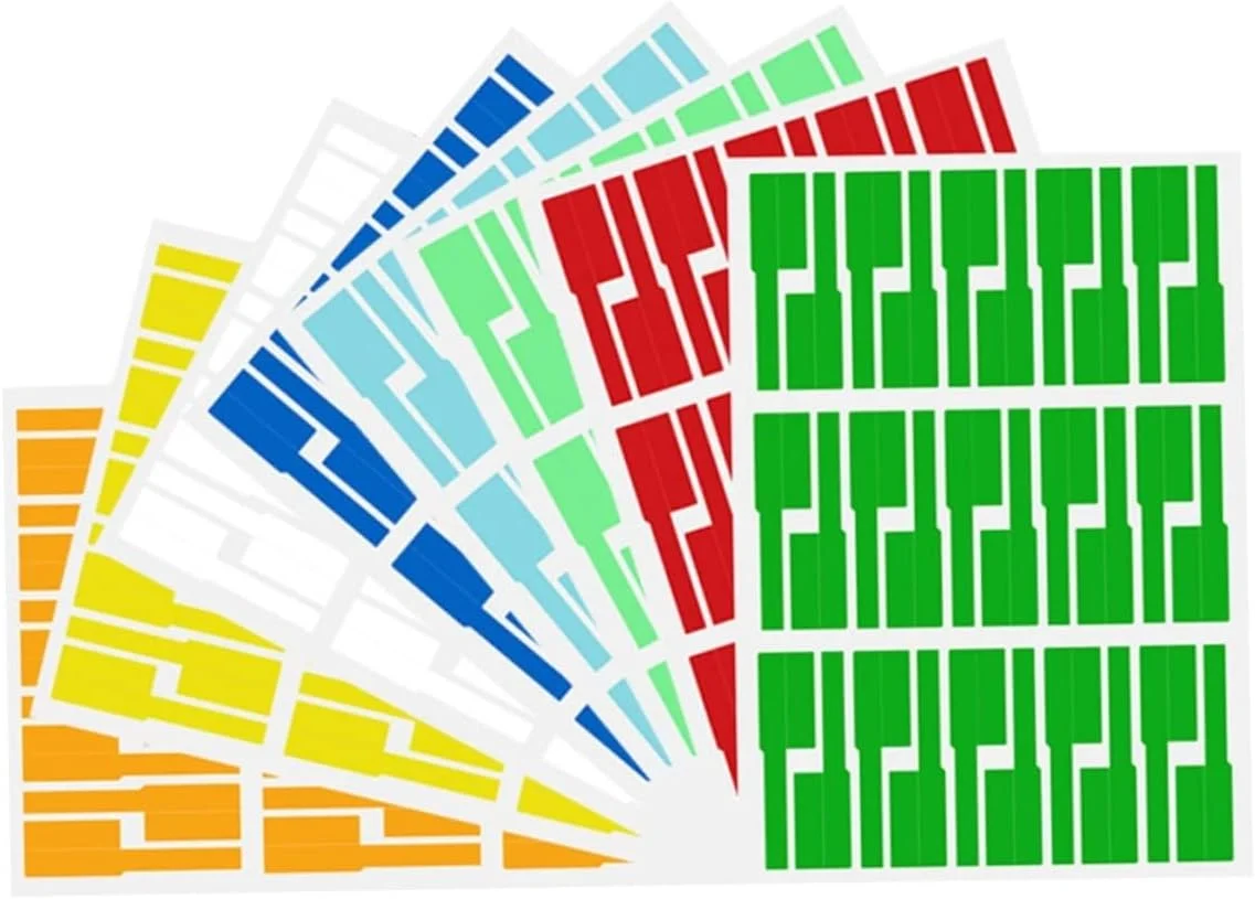 24 عدد برچسب رنگی کابل، برچسب کابل فیبر نوری، برچسب کابل رنگارنگ نوع P، ضد آب A4 24 عدد برچسب رنگی کابل، برچسب کابل فیبر نوری، برچسب کابل رنگارنگ نوع P، ضد آب A4