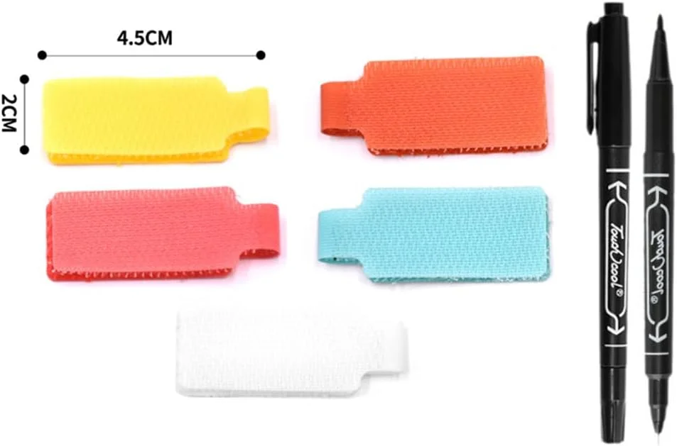 برچسب کابل چند رنگ 32 عددی: مدیریت و شناسایی آسان کابل