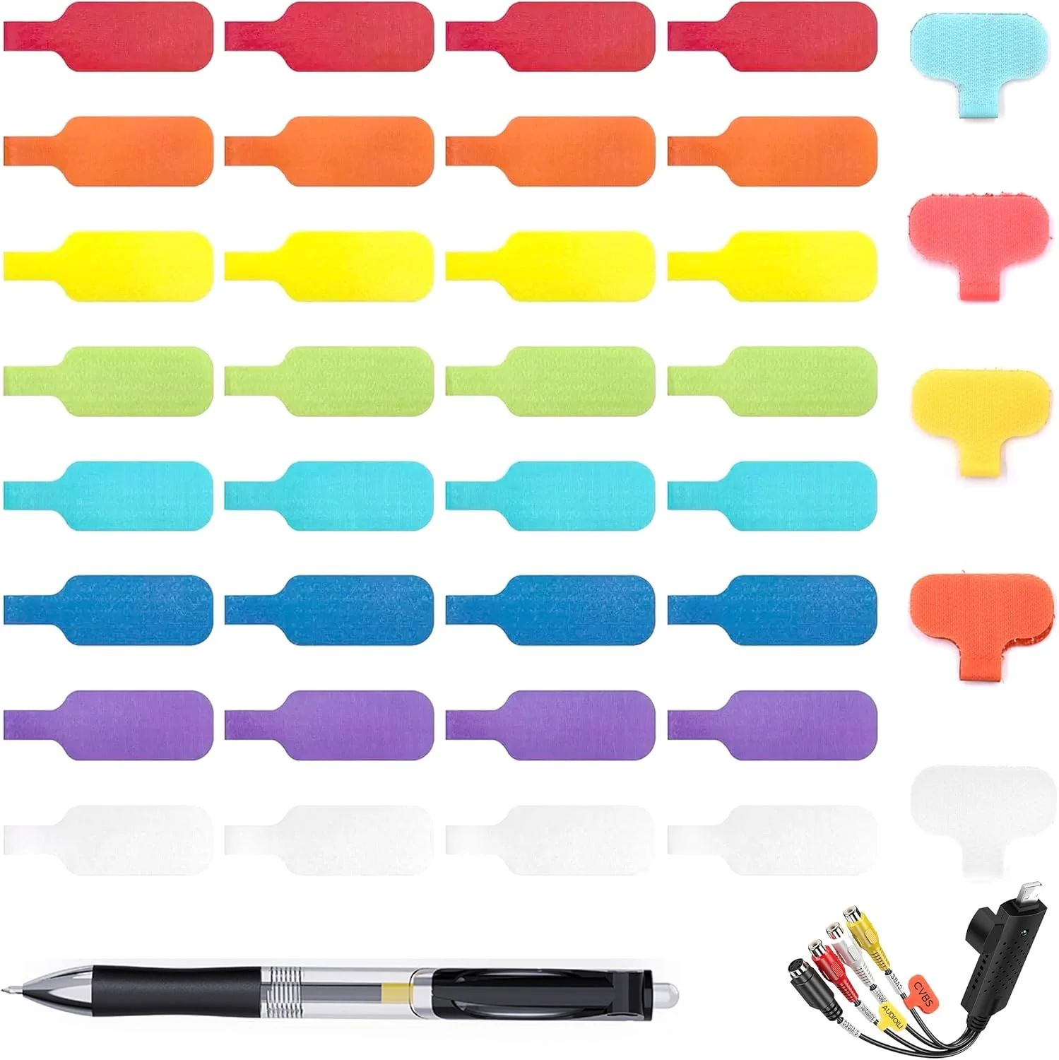 37 عدد برچسب کابل، برچسب سیم کابل، تگ های شناسایی سیم با قلم، برچسب سیم قابل استفاده مجدد برای مصارف گوناگون