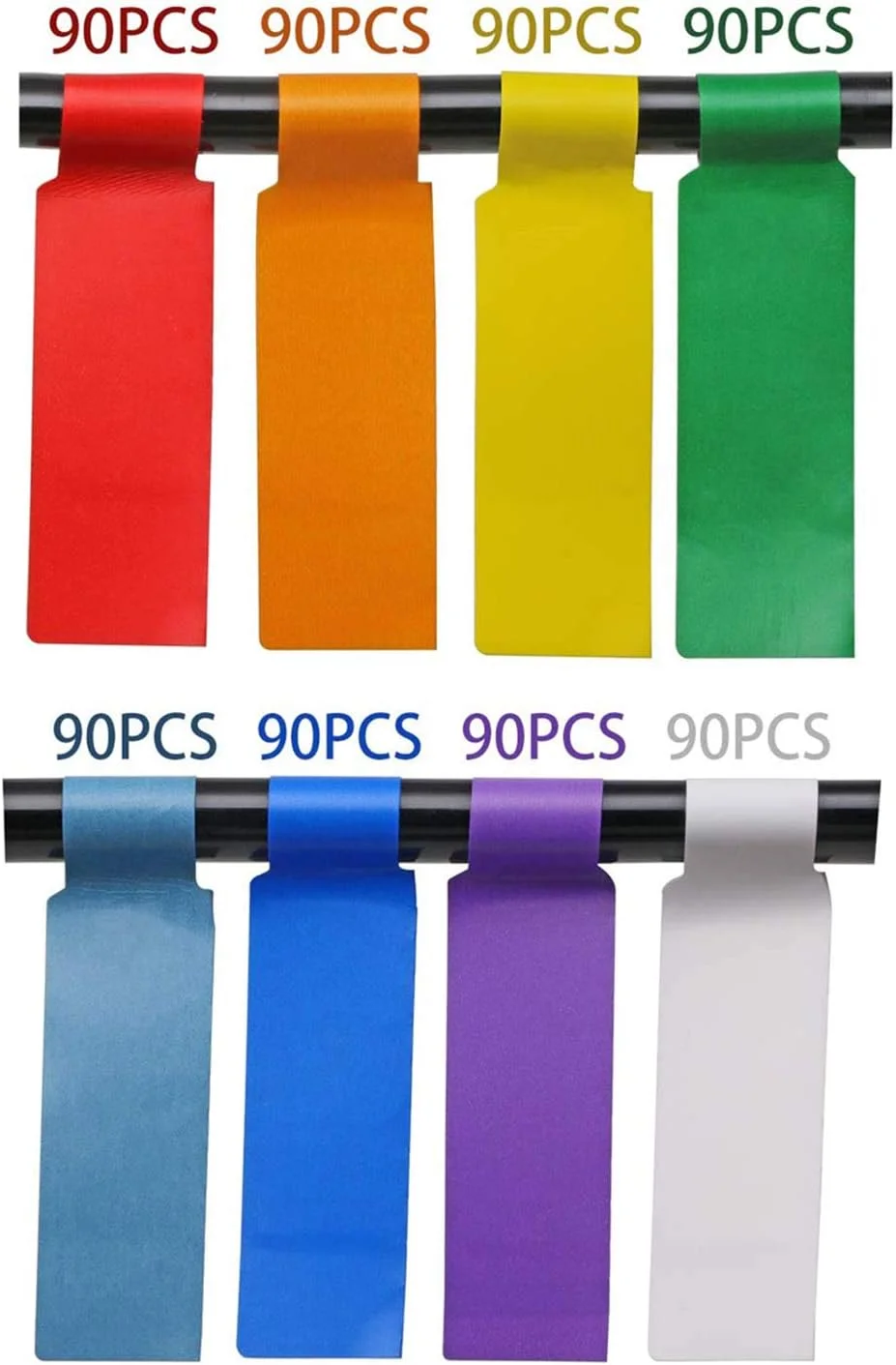 720 عدد برچسب کابل خود چسب در رنگ های متنوع، ضد آب و مقاوم در برابر پارگی، 8 رنگ، مناسب برای کار در اداره، مدرسه، سیم کامپیوتر، پرینتر لیزری