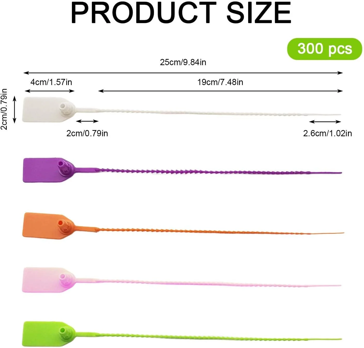 300 عدد تگ پلاستیکی خالی ضد آب ALLY-MAGIC، لیبل بست کمربندی پلاستیکی برای لباس، کفش، کیف دستی، چمدان، لجستیک Y31-YCXSLFT