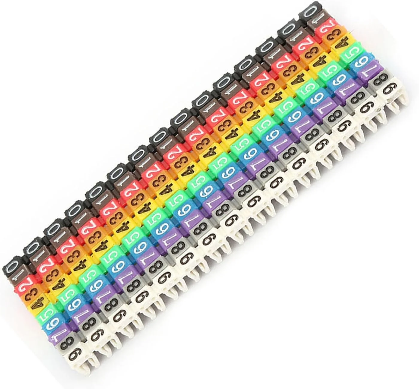 برچسب شماره سیم، نشانگر لوله شماره گذاری سیم دیجیتال رنگارنگ برای شناسایی (150 عدد KCM-1.5MM 1.5 مربع)