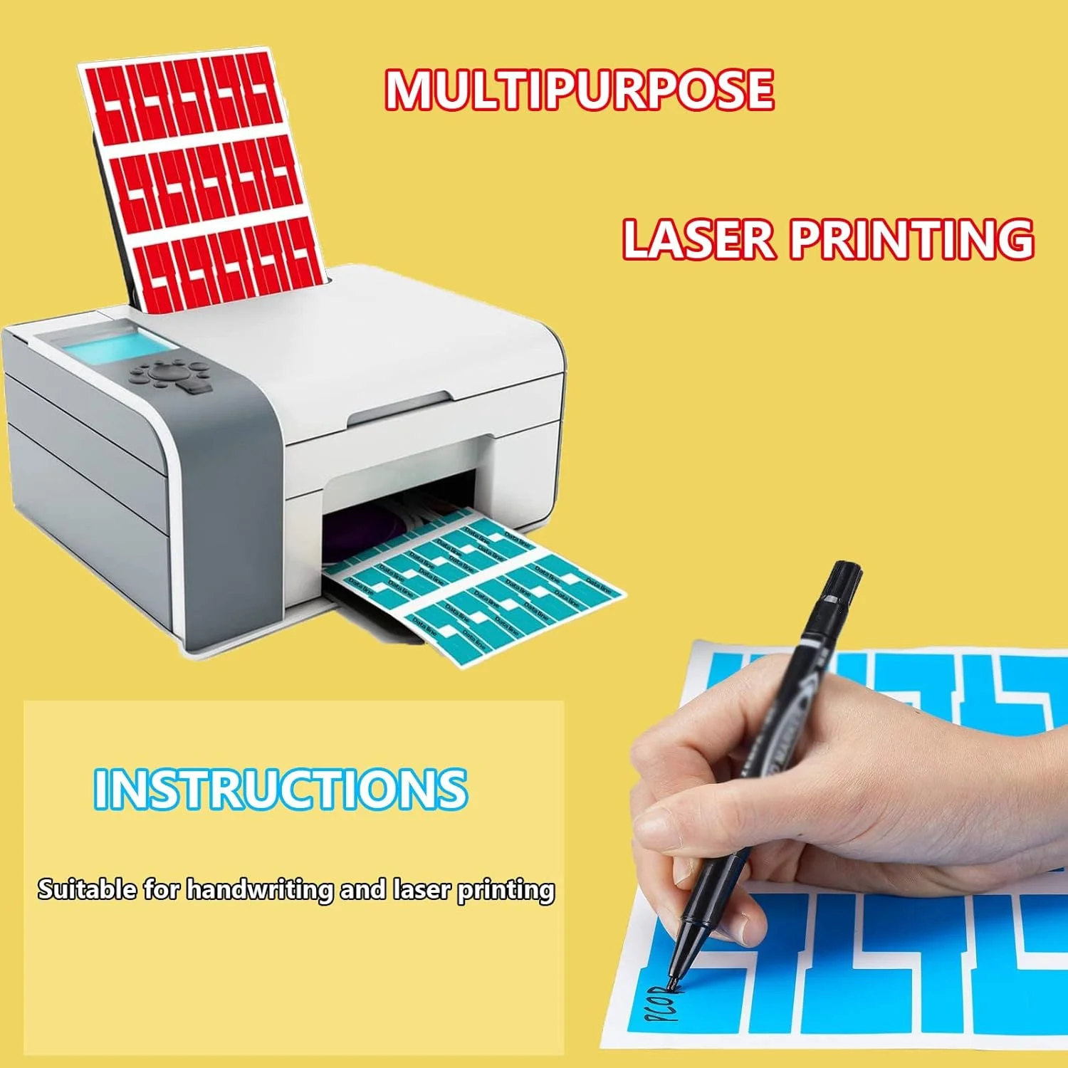 300 عدد برچسب کابل، 10 رنگ برچسب سیم رنگی برچسب های ضد آب خود چسب برای کابل ها برچسب گذاری چاپگر لیزری کابل های شارژ مختلف، دست خط کابل برای مدیریت سیم کابل کامپیوتر…